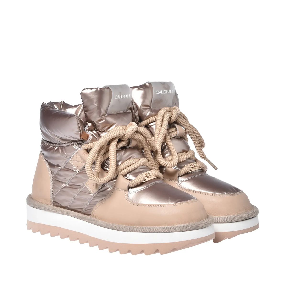 Damen Stiefeletten mit Metallic-Polsterung