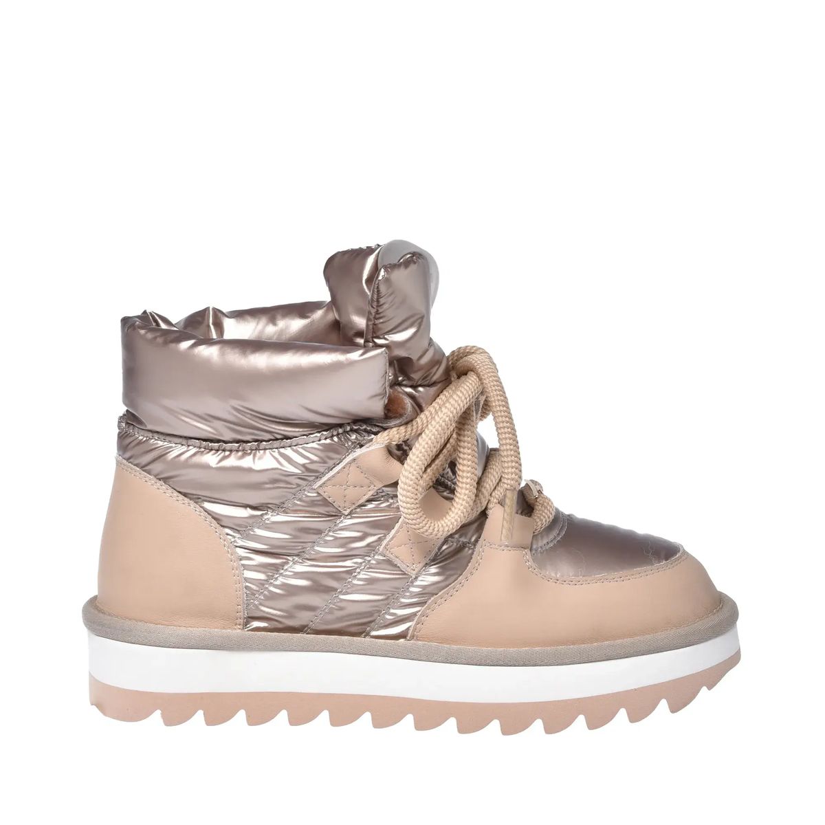 Damen Stiefeletten mit Metallic-Polsterung