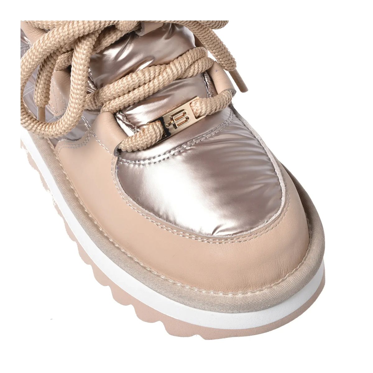 Damen Stiefeletten mit Metallic-Polsterung