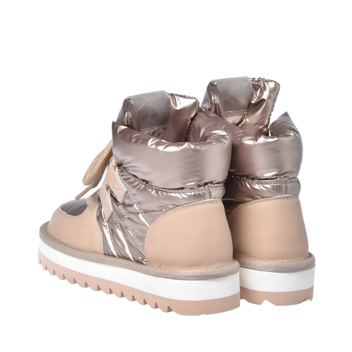 Damen Stiefeletten mit Metallic-Polsterung