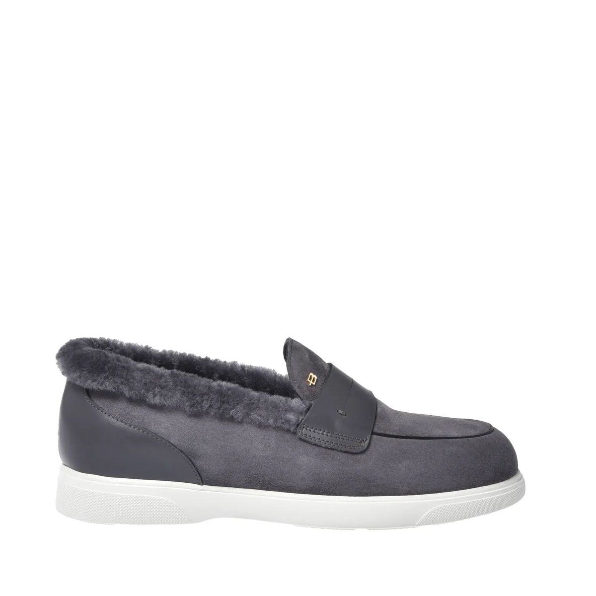 Wildleder Loafer mit Shearling-Futter