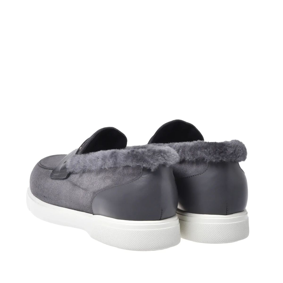 Wildleder Loafer mit Shearling-Futter