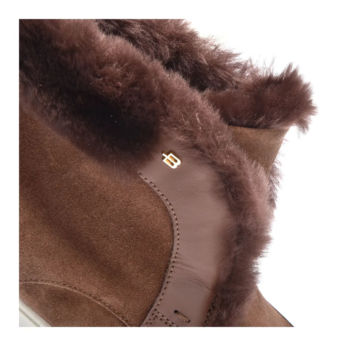 Stiefeletten aus Wildleder mit Shearlingbesatz