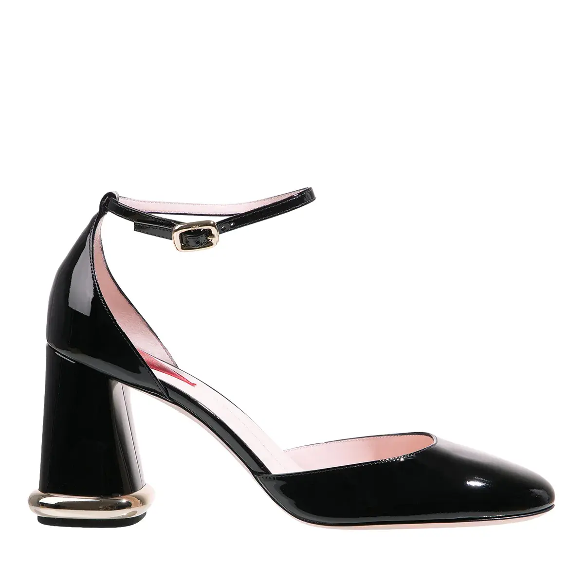 Lackleder Pumps mit Knöchelriemen