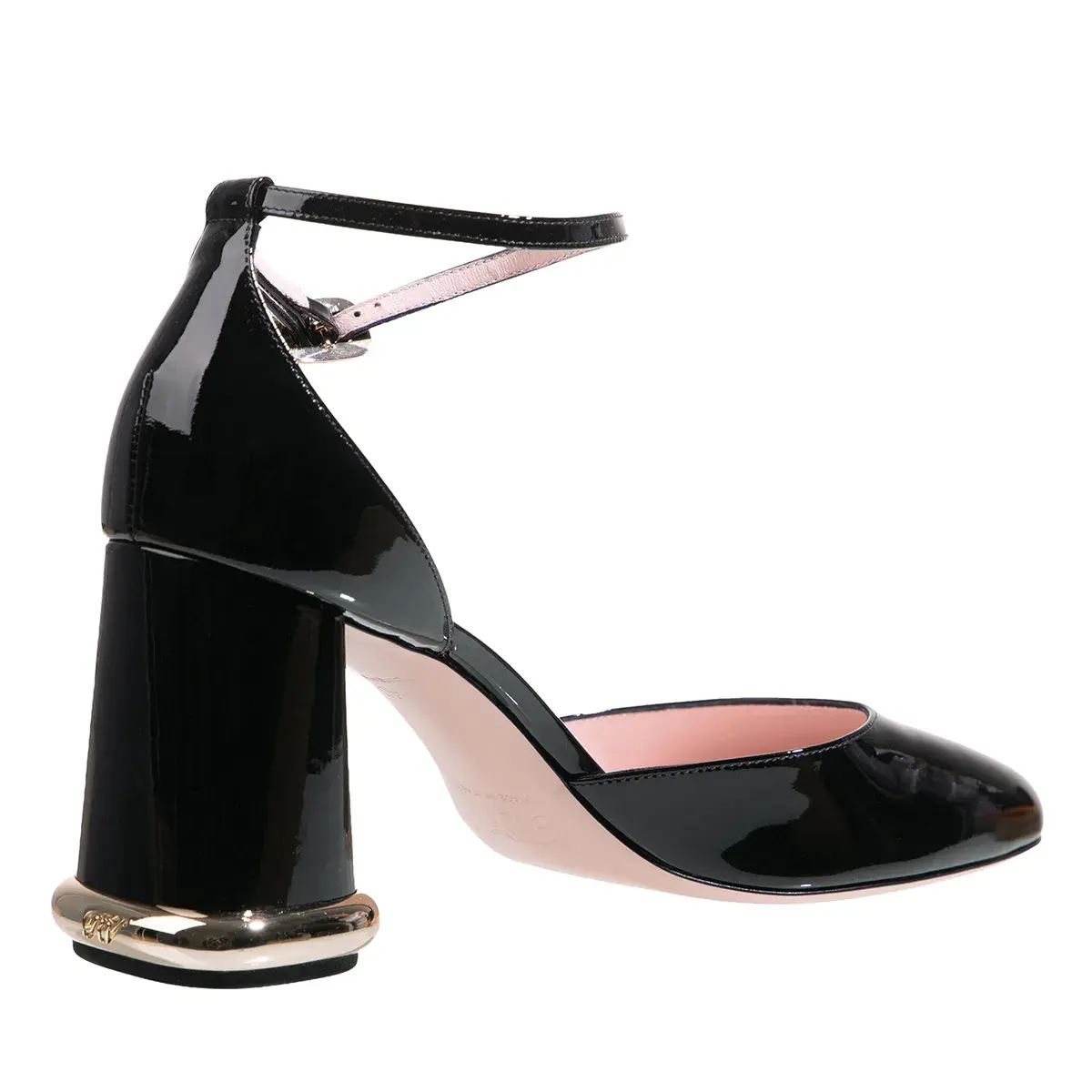 Lackleder Pumps mit Knöchelriemen