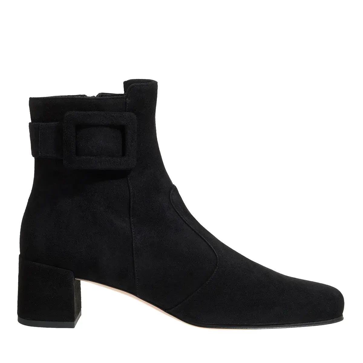 Wildleder-Stiefeletten mit Schnalle