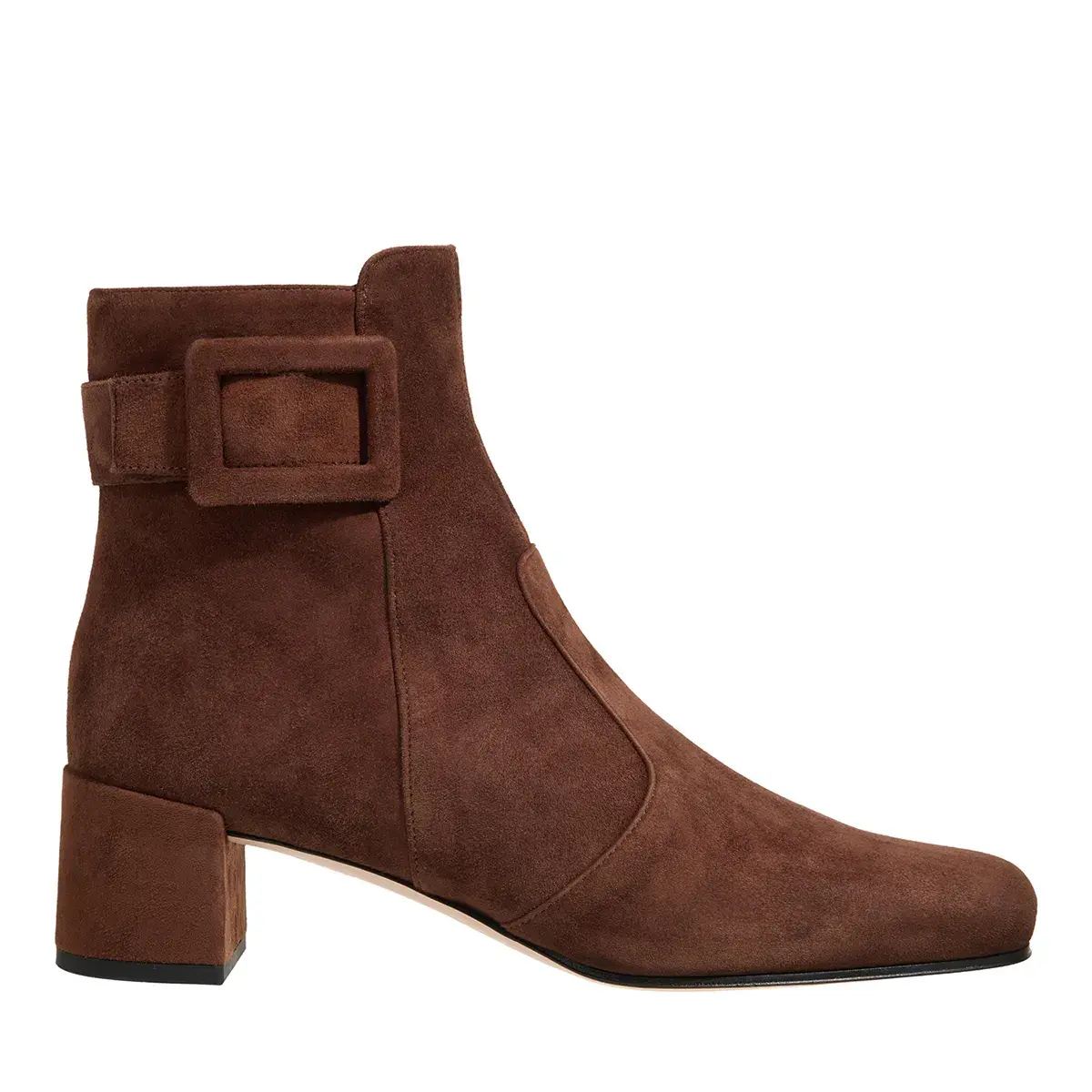 Stiefeletten aus Wildleder mit Schnallendetail