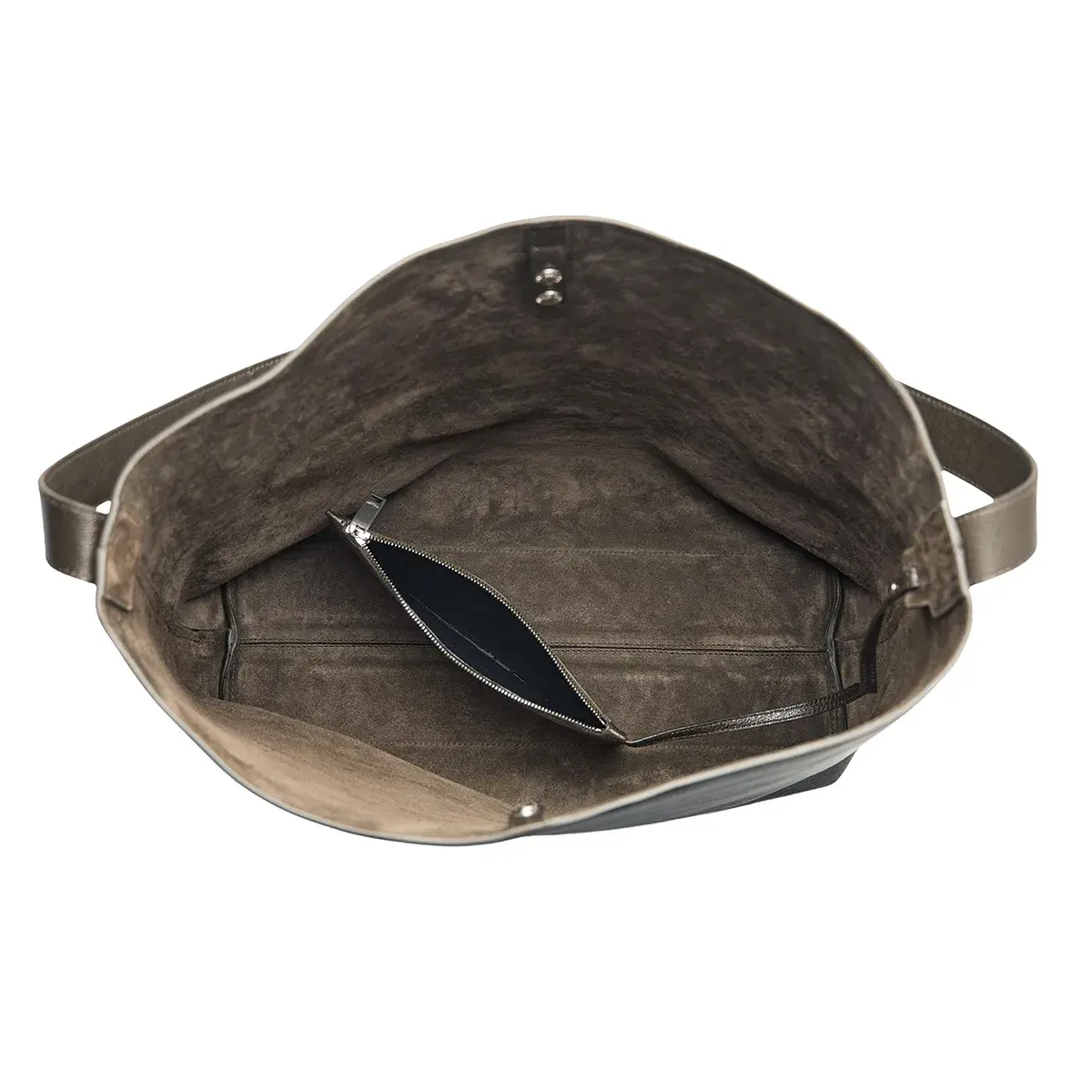 Strukturierte Leder Hobo Tasche mit Beutel