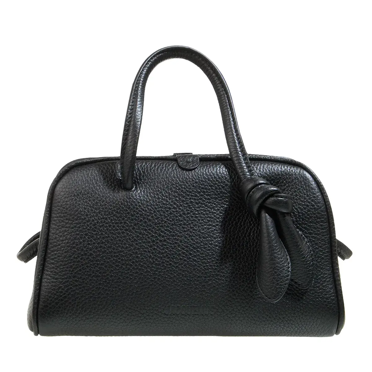 Strukturierte Lederhandtasche mit Henkel