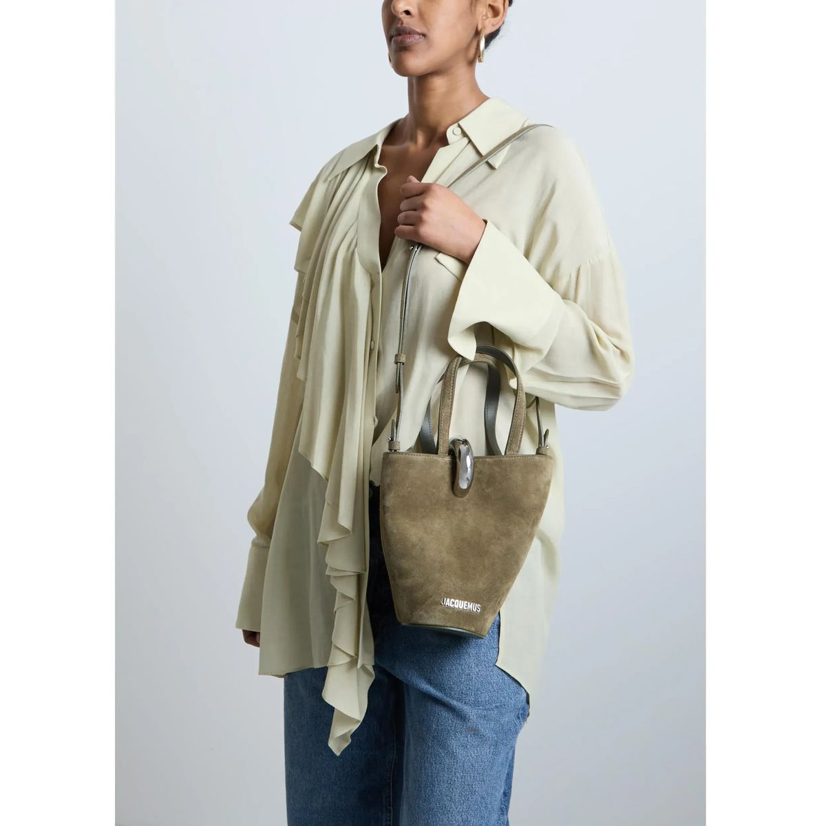 Le Petit Bambola Wildleder-Henkeltasche