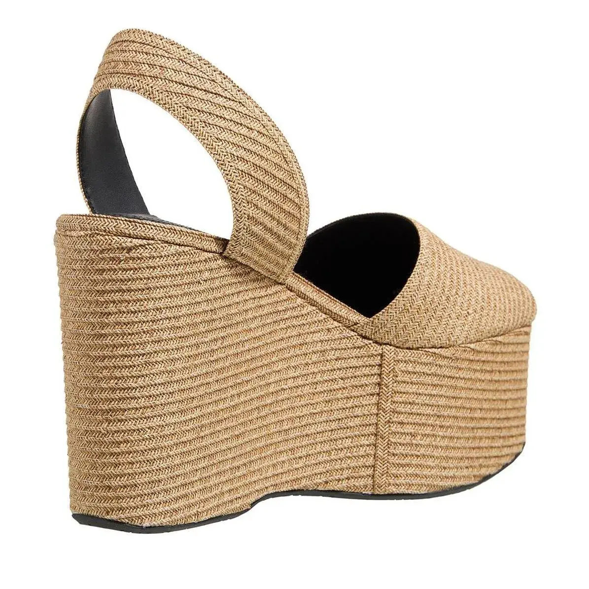 Gewebte Keilabsatz-Slingback-Sandalen