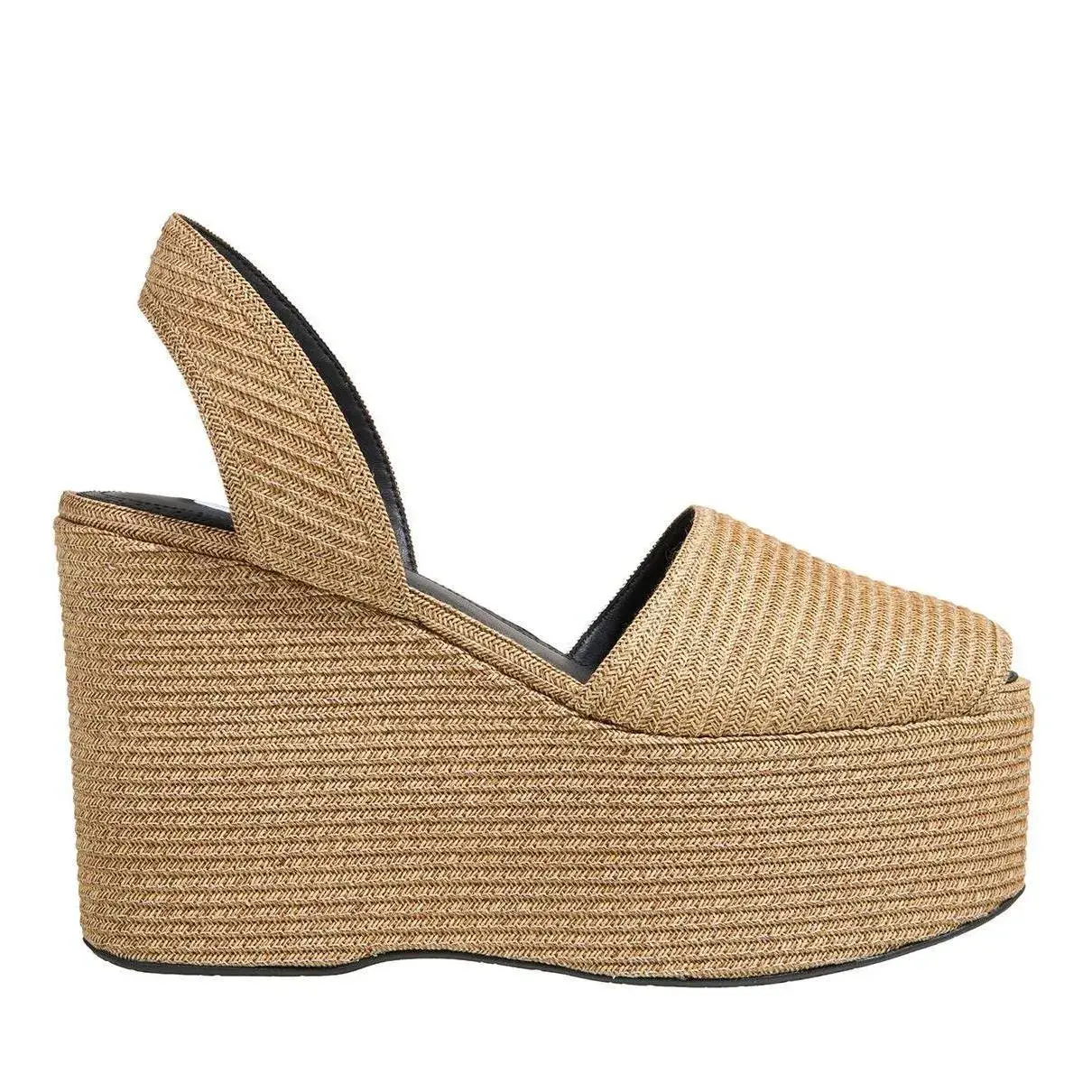 Gewebte Keilabsatz-Slingback-Sandalen