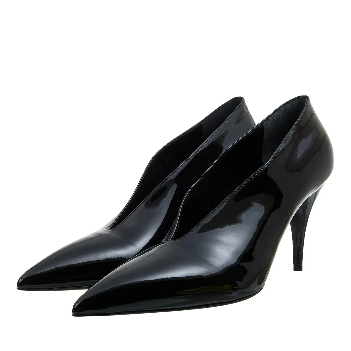 Lackleder Pumps mit spitzer Zehe