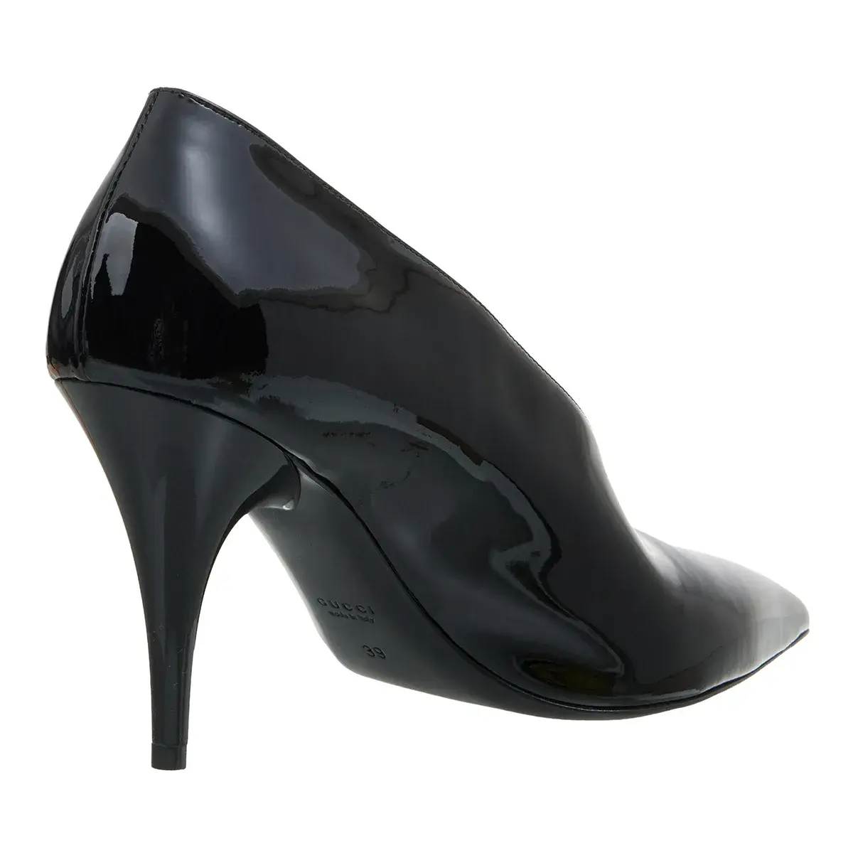 Lackleder Pumps mit spitzer Zehe