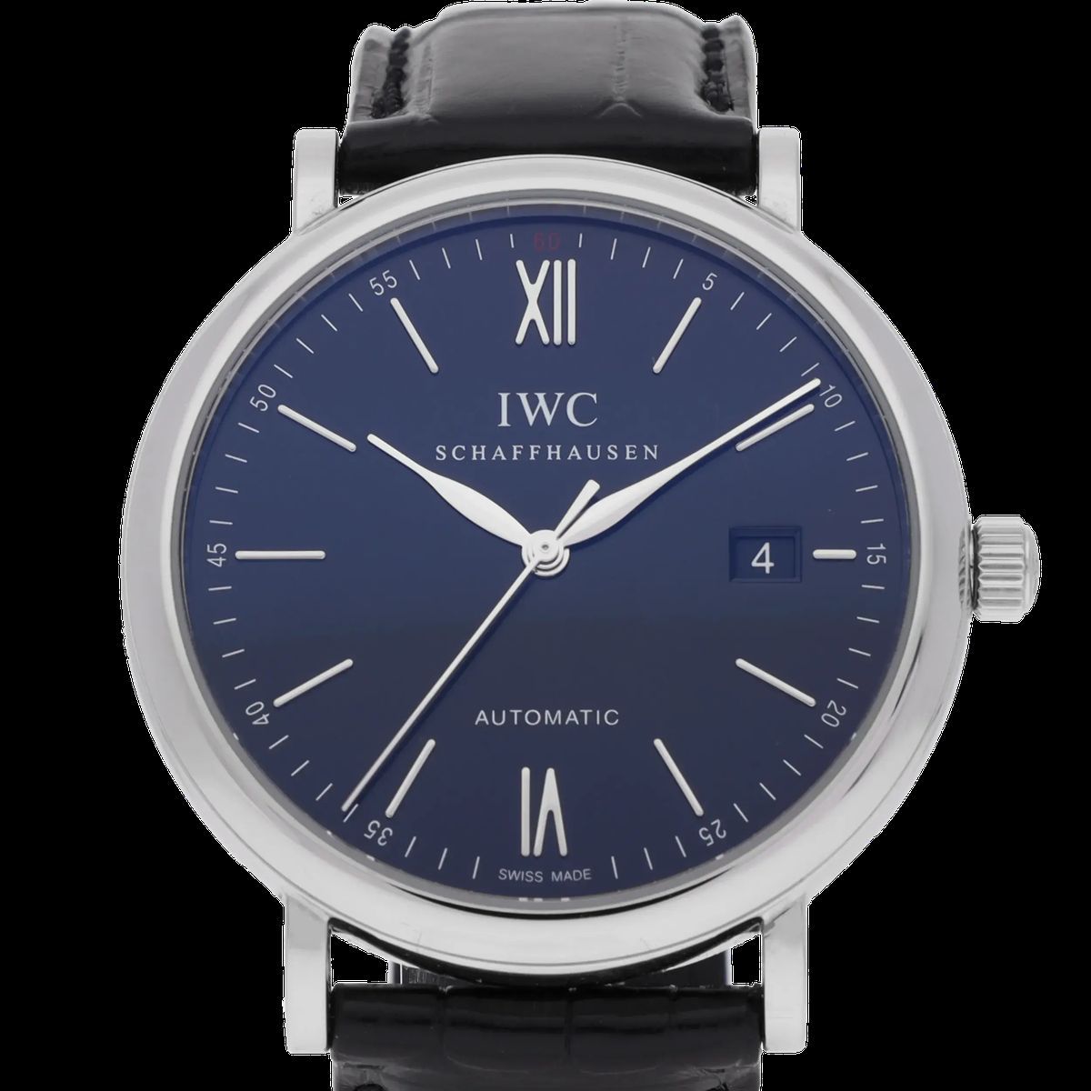 Elegante Automatikuhr mit Lederarmband