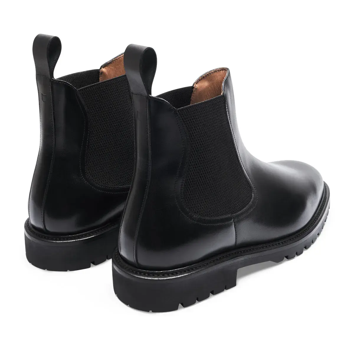 Klassische Schwarze Leder Chelsea Boots