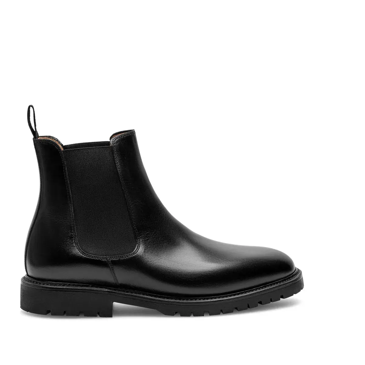 Klassische Schwarze Leder Chelsea Boots