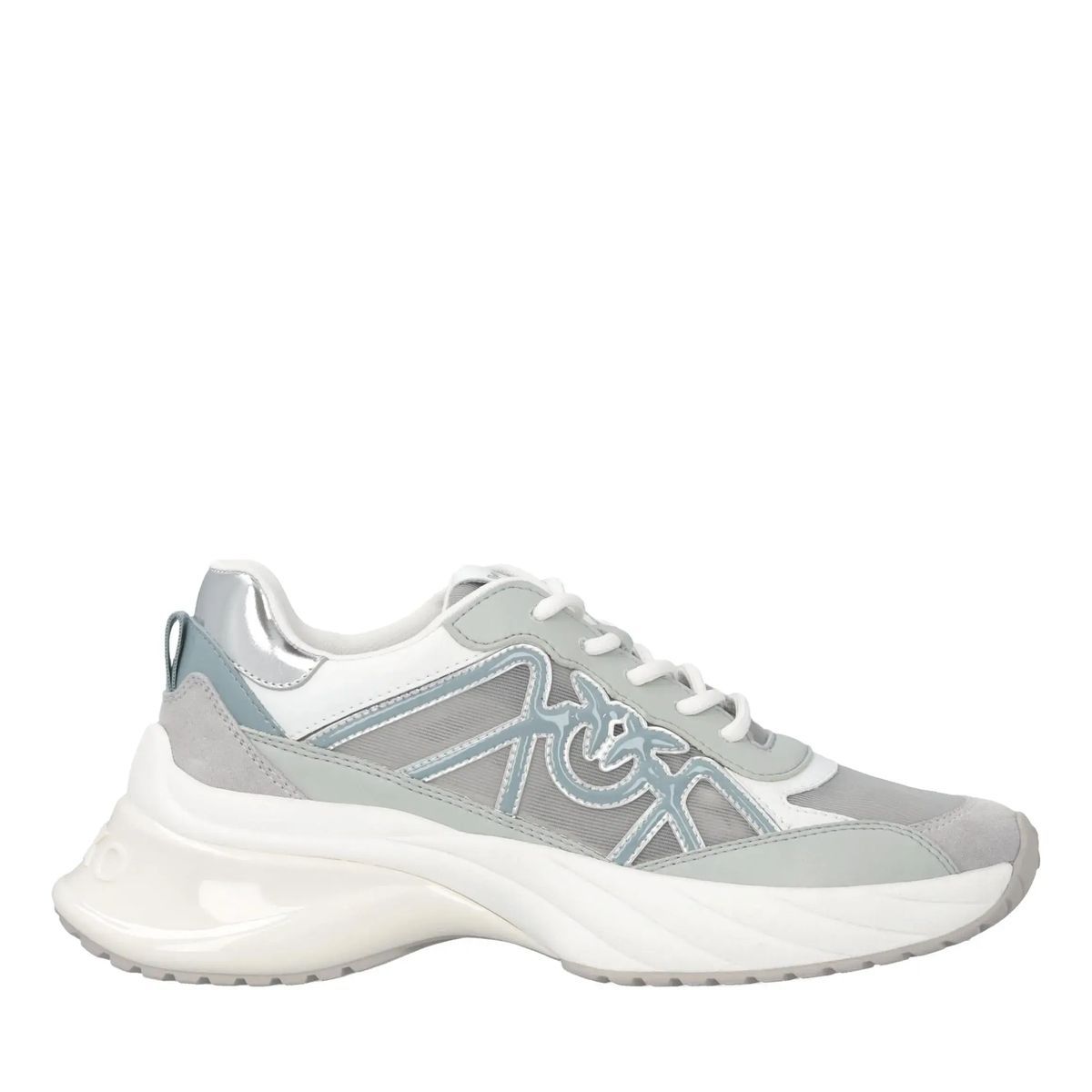 Sneaker mit Mesh-Detail und klobiger Sohle