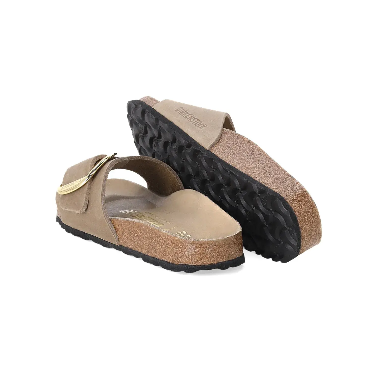 Elegante Schnallen-Pantolette in Taupe