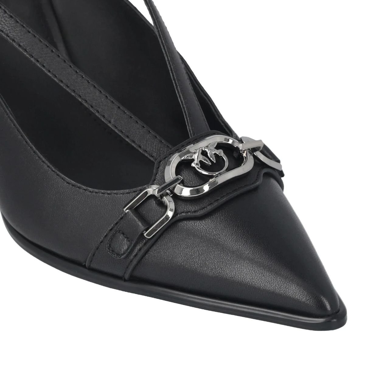 Elegante schwarze Slingback-Pumps mit spitzer Zehenpartie