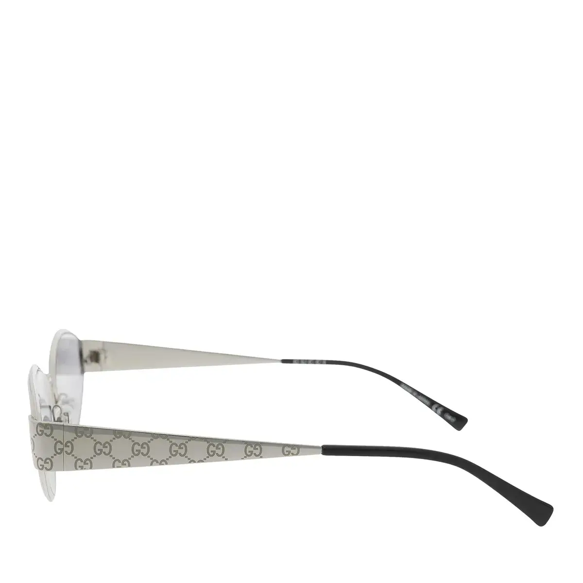 Silberne geometrische Sonnenbrille