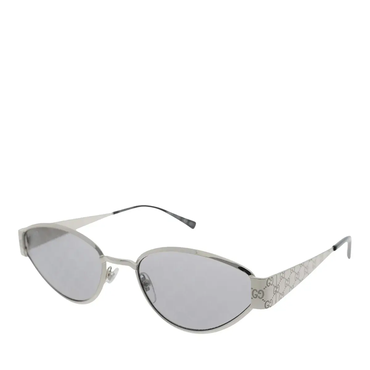 Silberne geometrische Sonnenbrille