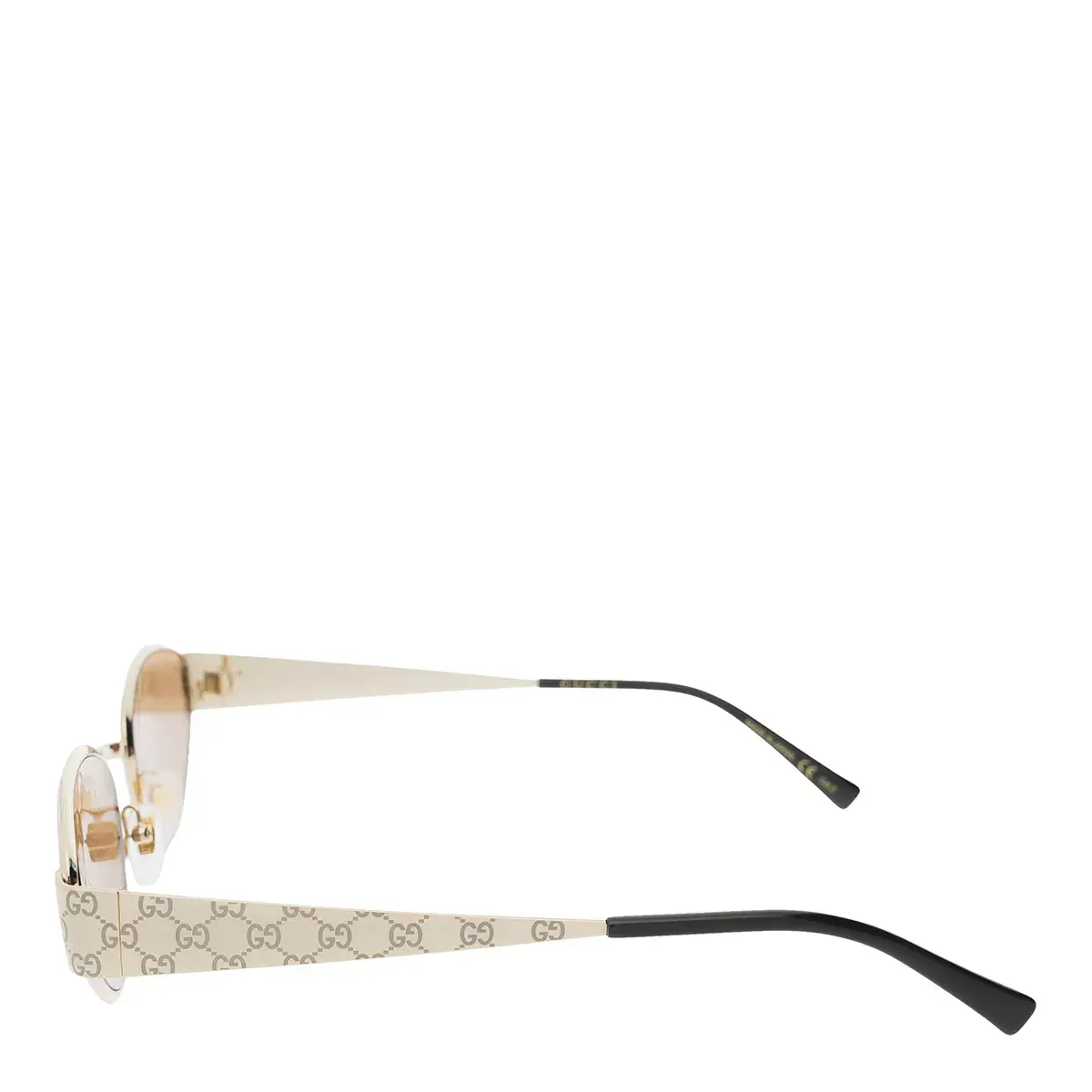 Sonnenbrille mit ovalem Musterrahmen