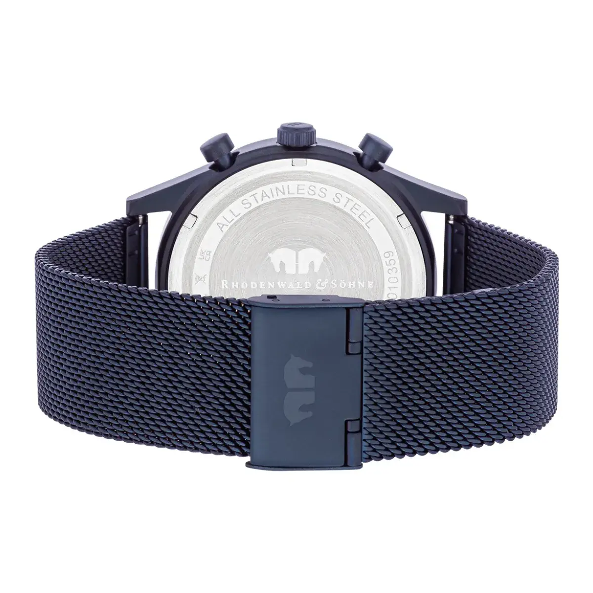 Herren Chronograph Uhr Blau Edelstahl