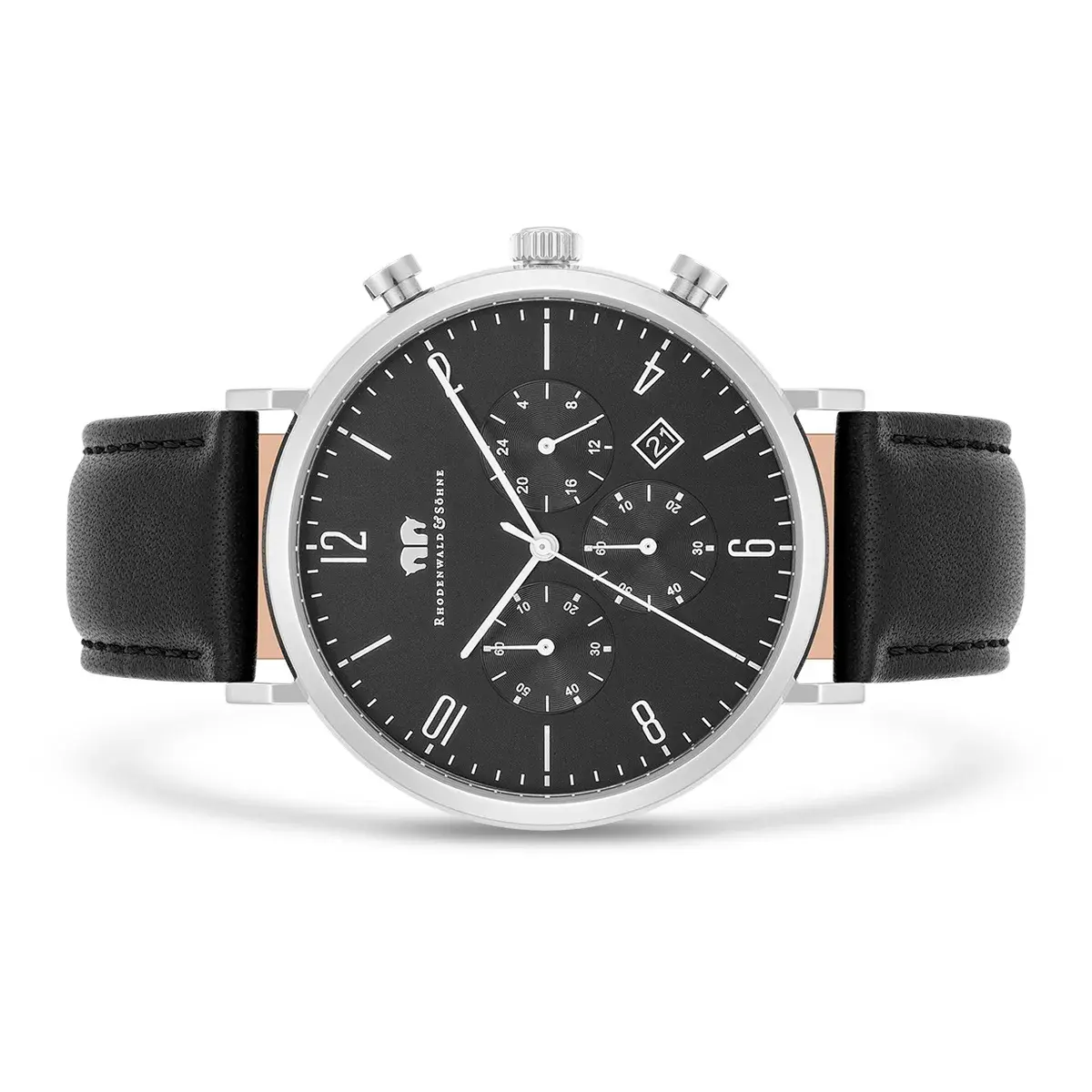 Herren Chronograph Uhr mit Lederband