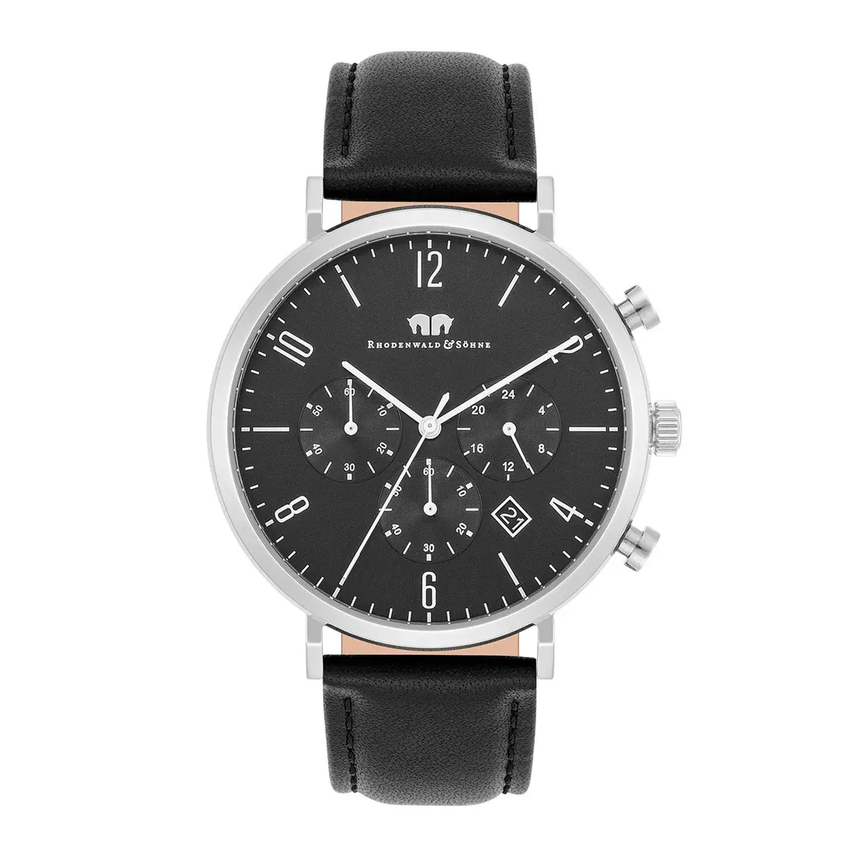 Herren Chronograph Uhr mit Lederband