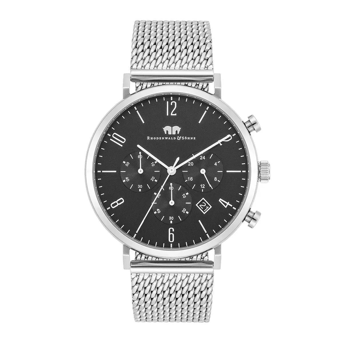 Herren Chronograph Uhr mit Milanaise-Armband