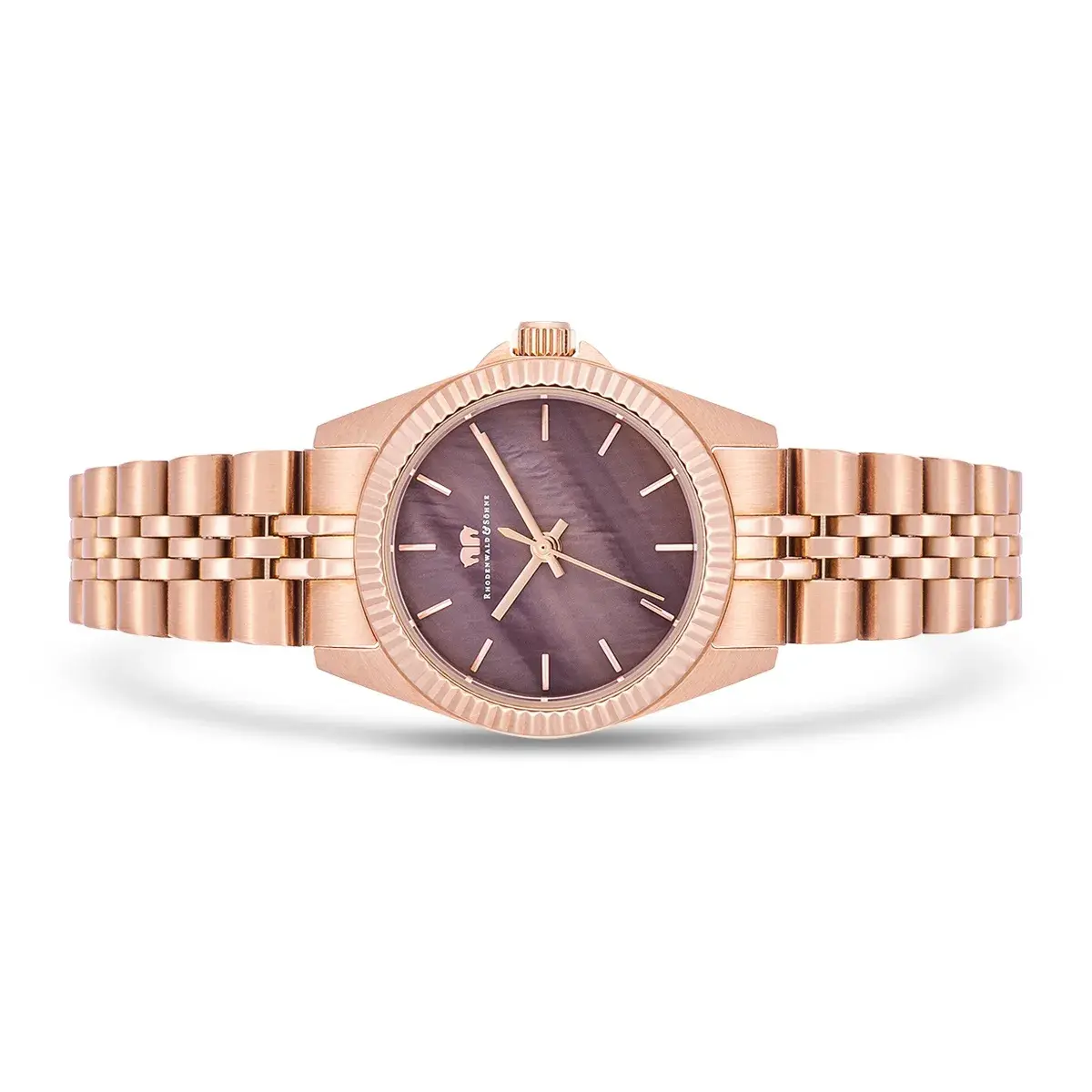 Elegante roségoldene Damenuhr