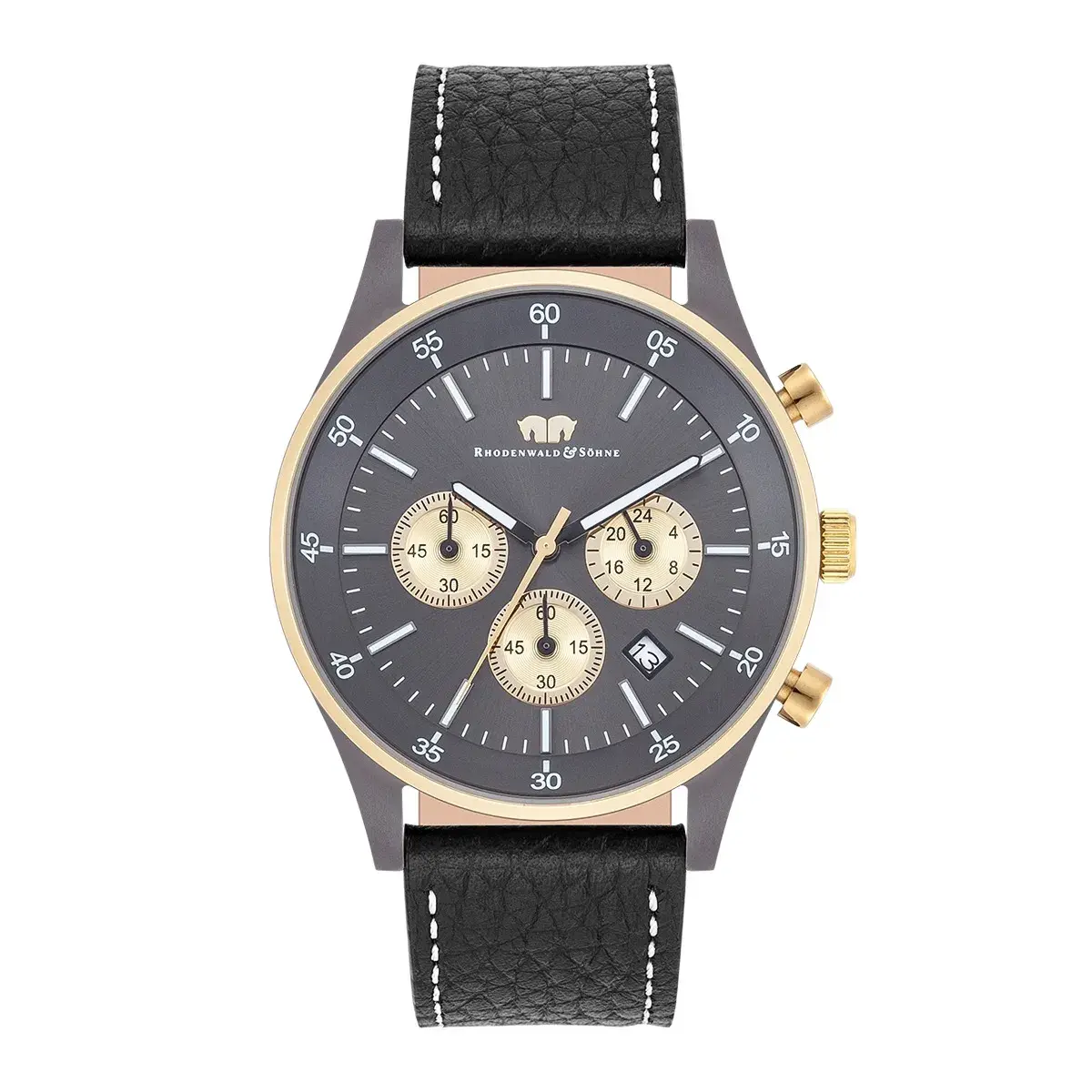 Herren Chronograph Uhr Lederarmband