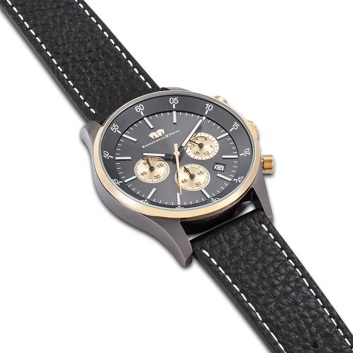 Herren Chronograph Uhr Lederarmband