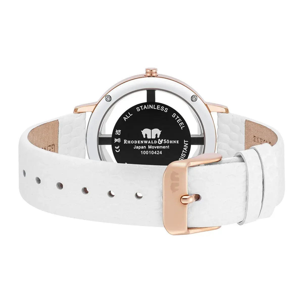 Elegante Damenuhr in Roségold-Optik