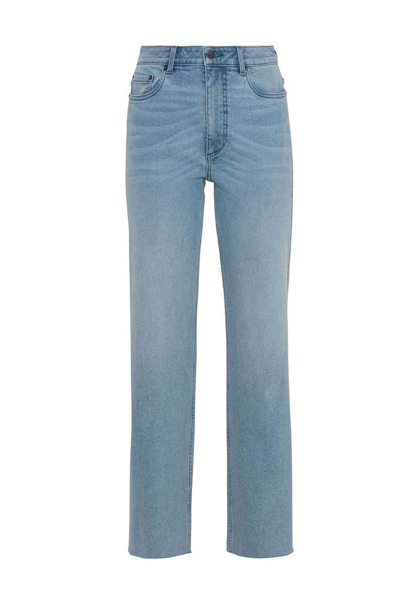 Damen Jeans mit geradem Bein in heller Waschung