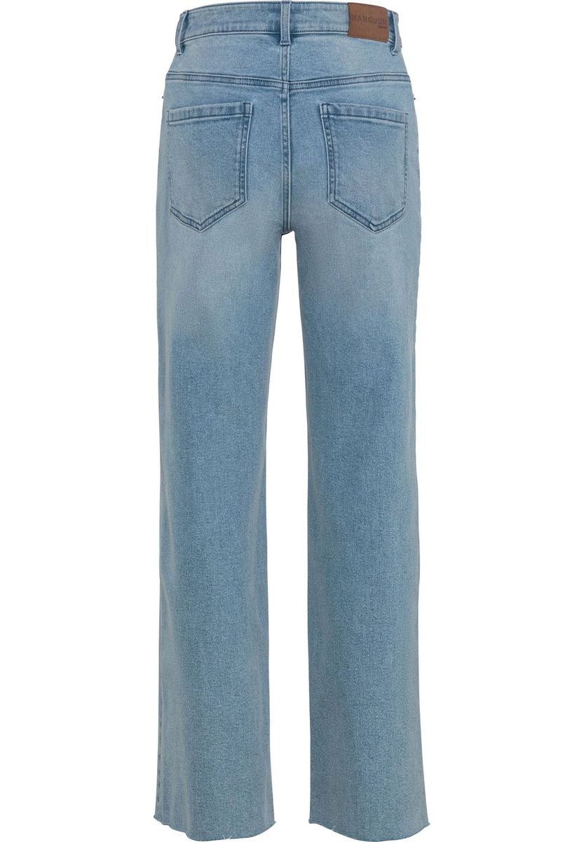 Damen Jeans mit geradem Bein in heller Waschung