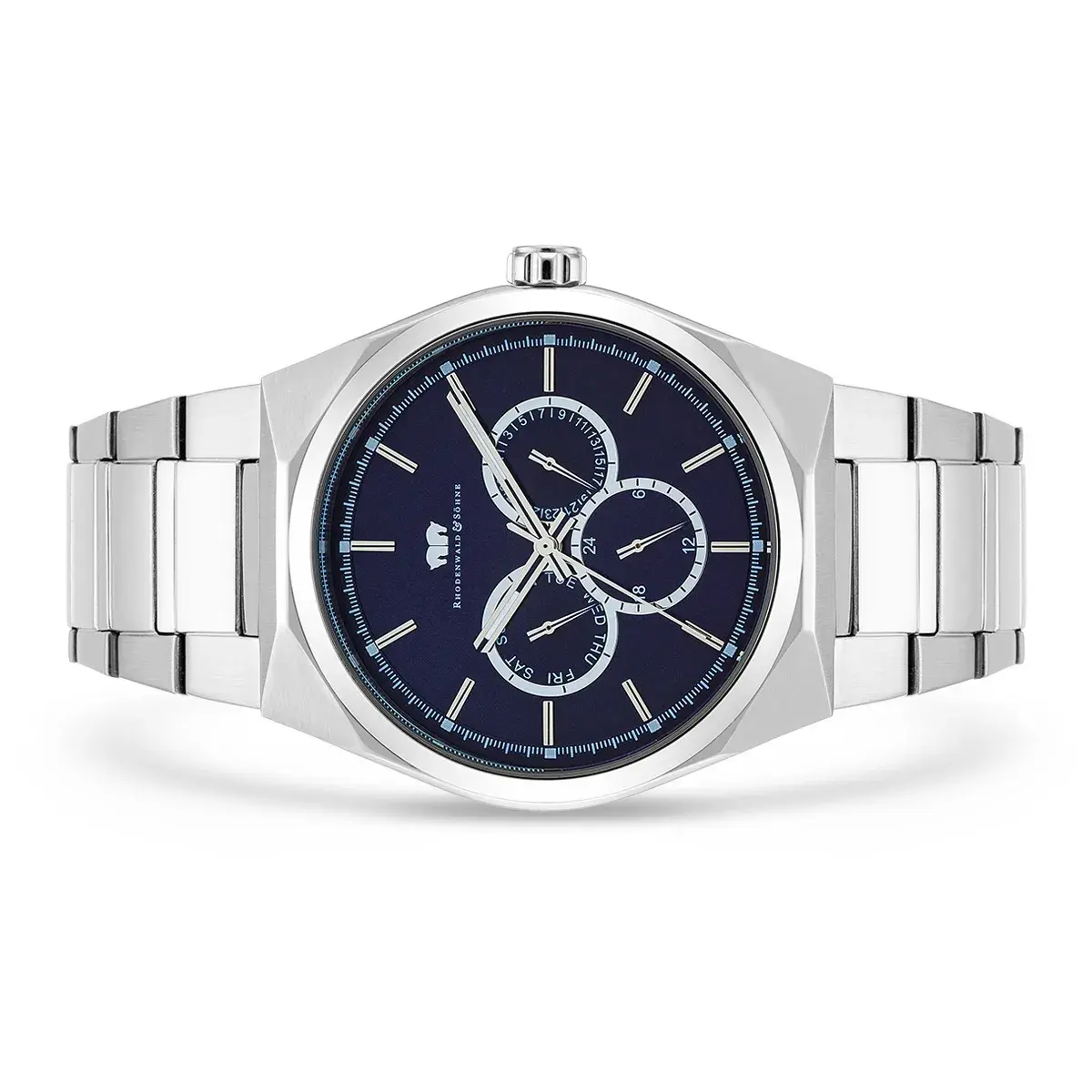 Multifunktionale Herrenuhr Edelstahl Silber