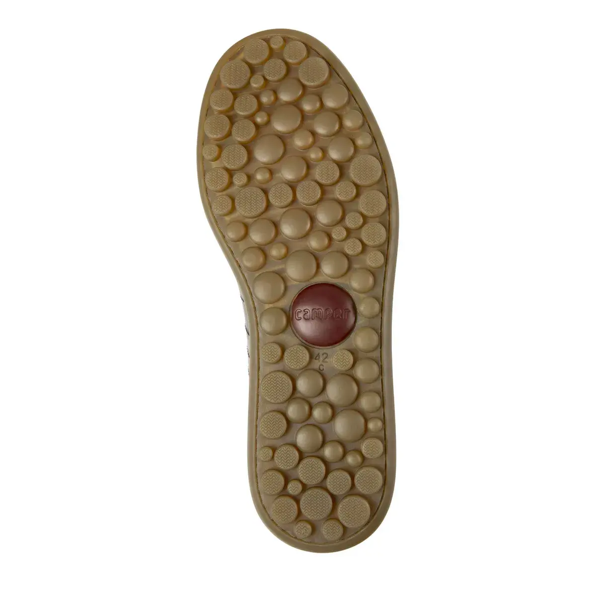 Leder-Sneaker mit runder Spitze