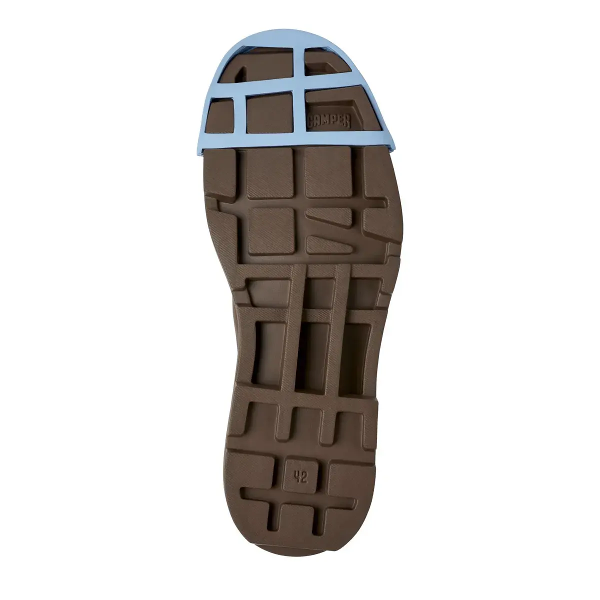 Braune Derby Schuhe aus Leder mit Overlay