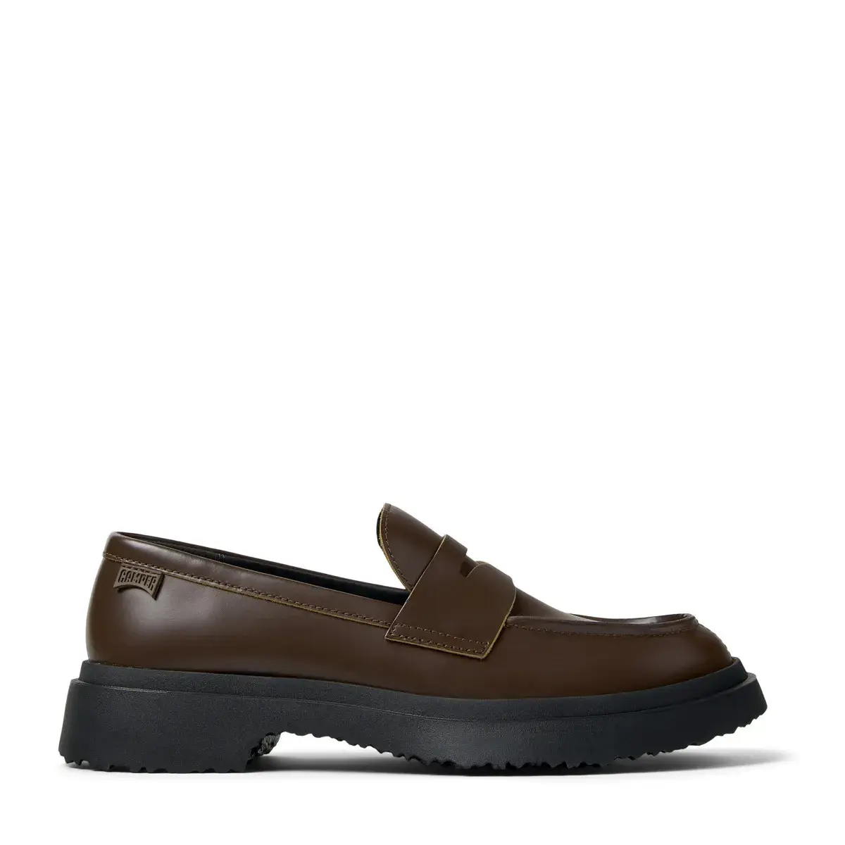 Klassische Leder Loafer mit Plateausohle