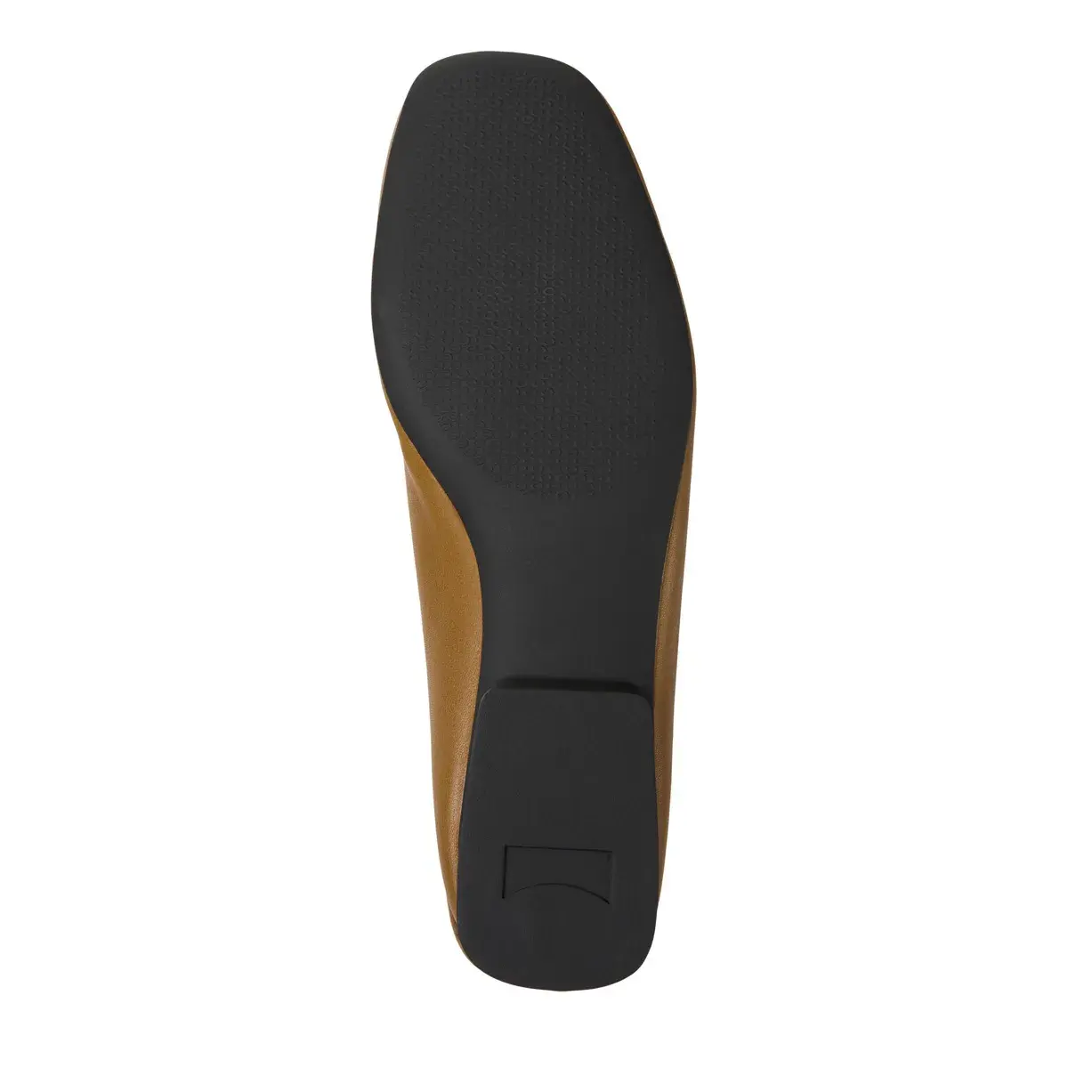 Minimalistische Ballerinas aus Leder mit eckiger Spitze