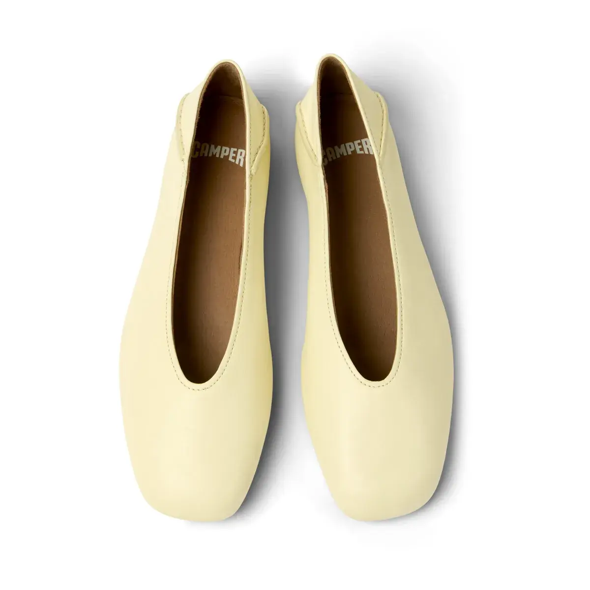 Elegante Lederballerinas mit eckiger Spitze