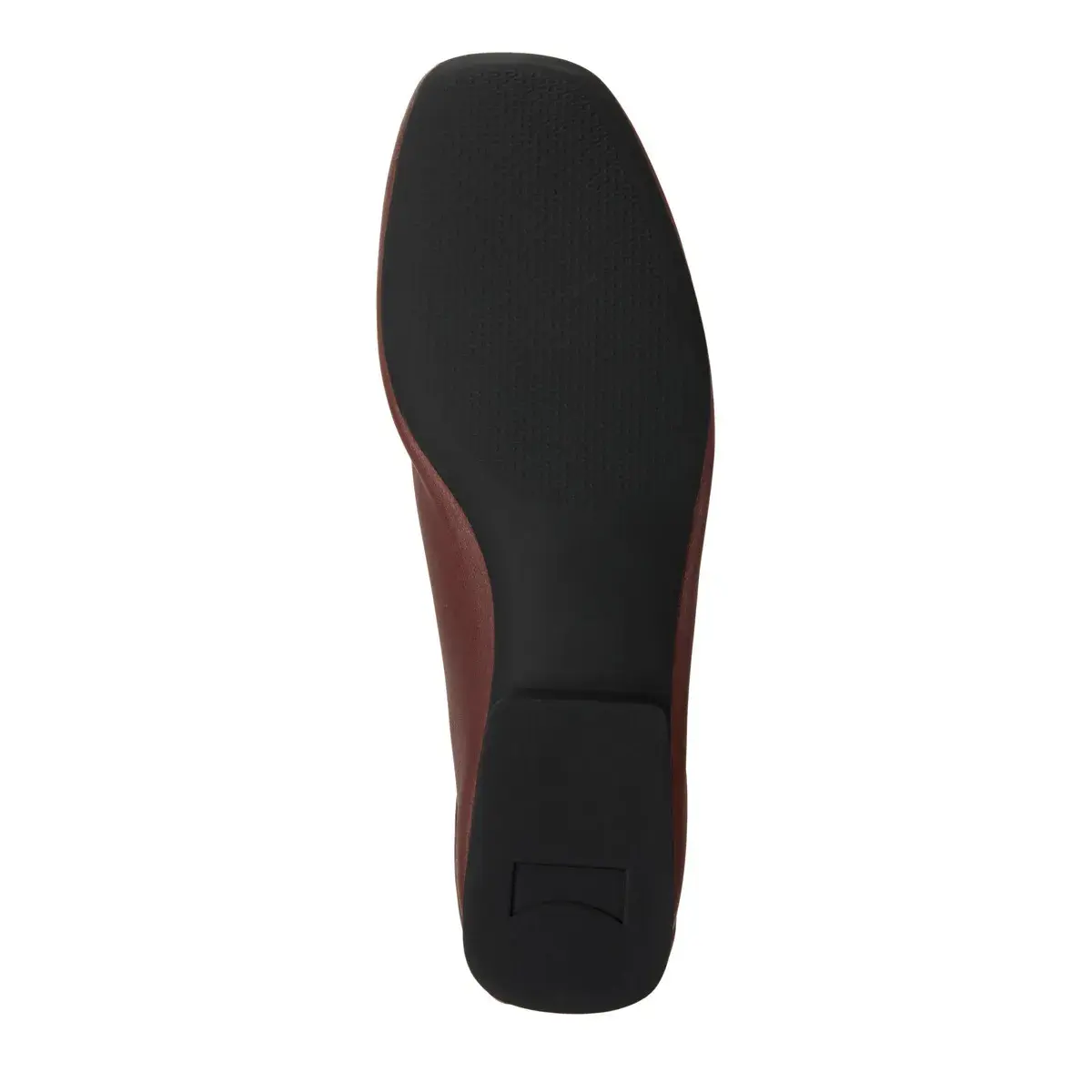 Minimalistische Leder-Ballerinas in Burgunderrot