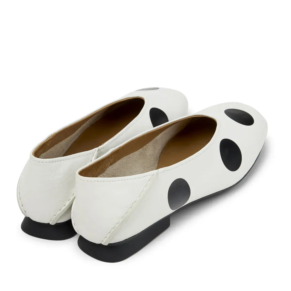 Ballerinas aus Leder mit Polka-Dots