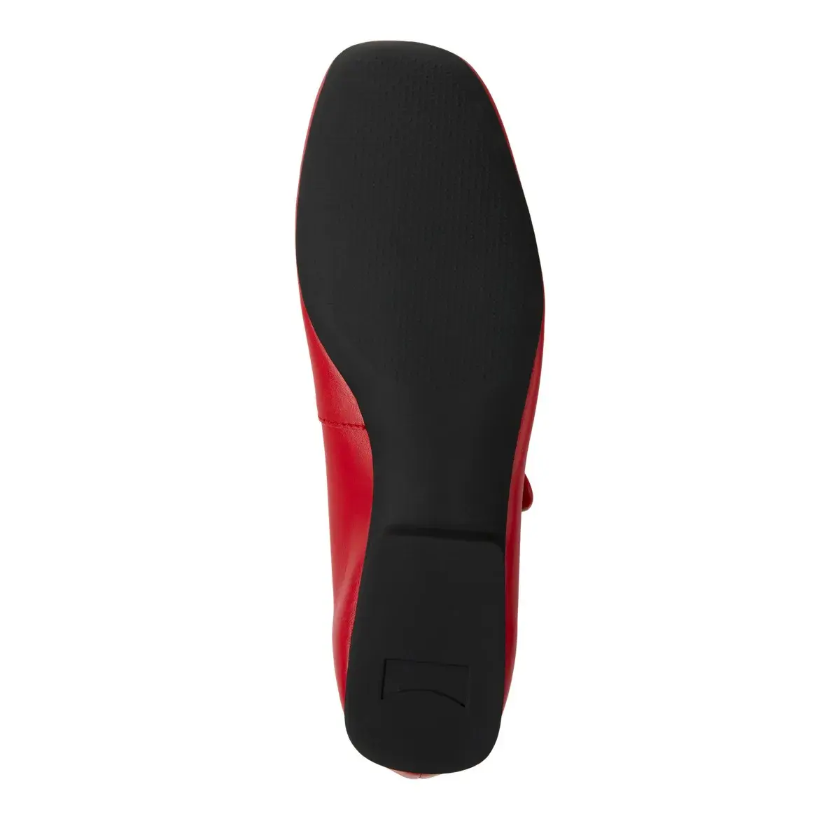 Rote Mary Jane Ballerinas aus Leder