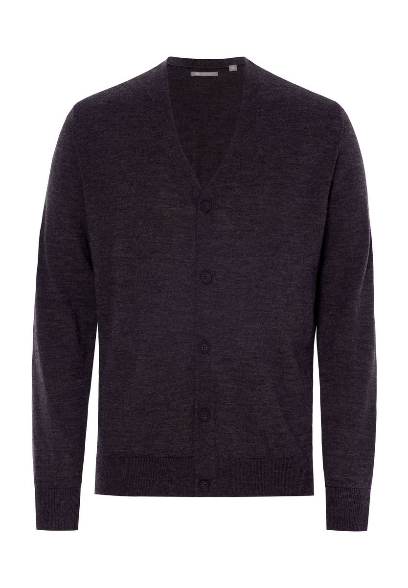 Klassische Strickjacke mit V-Ausschnitt und Knopfleiste