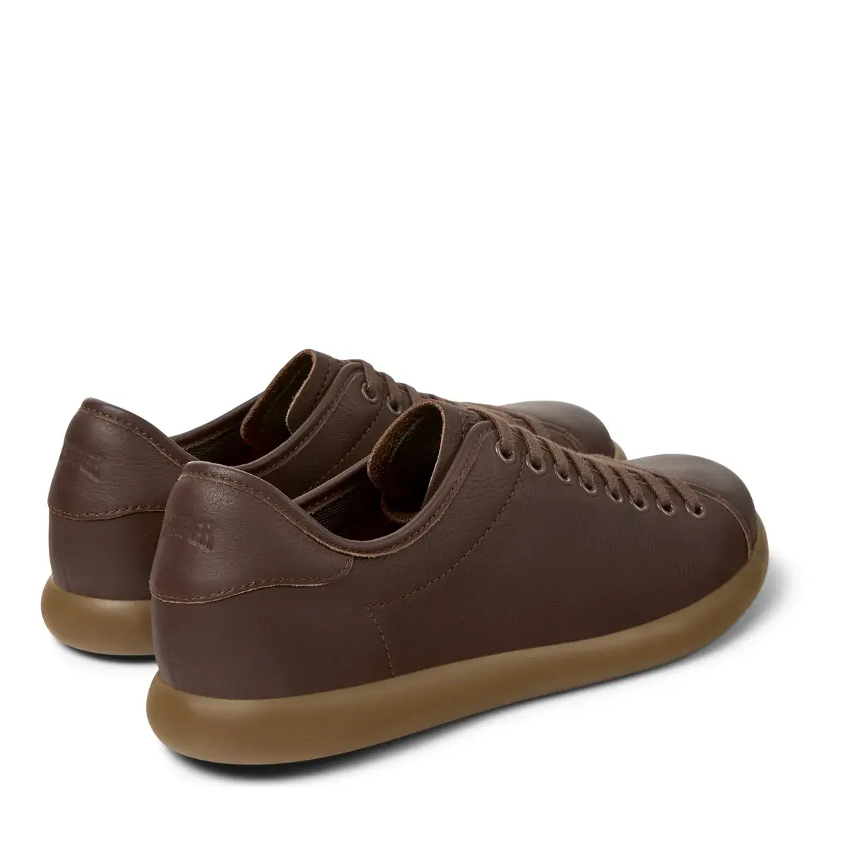 Braune Leder Low-Top Sneakers