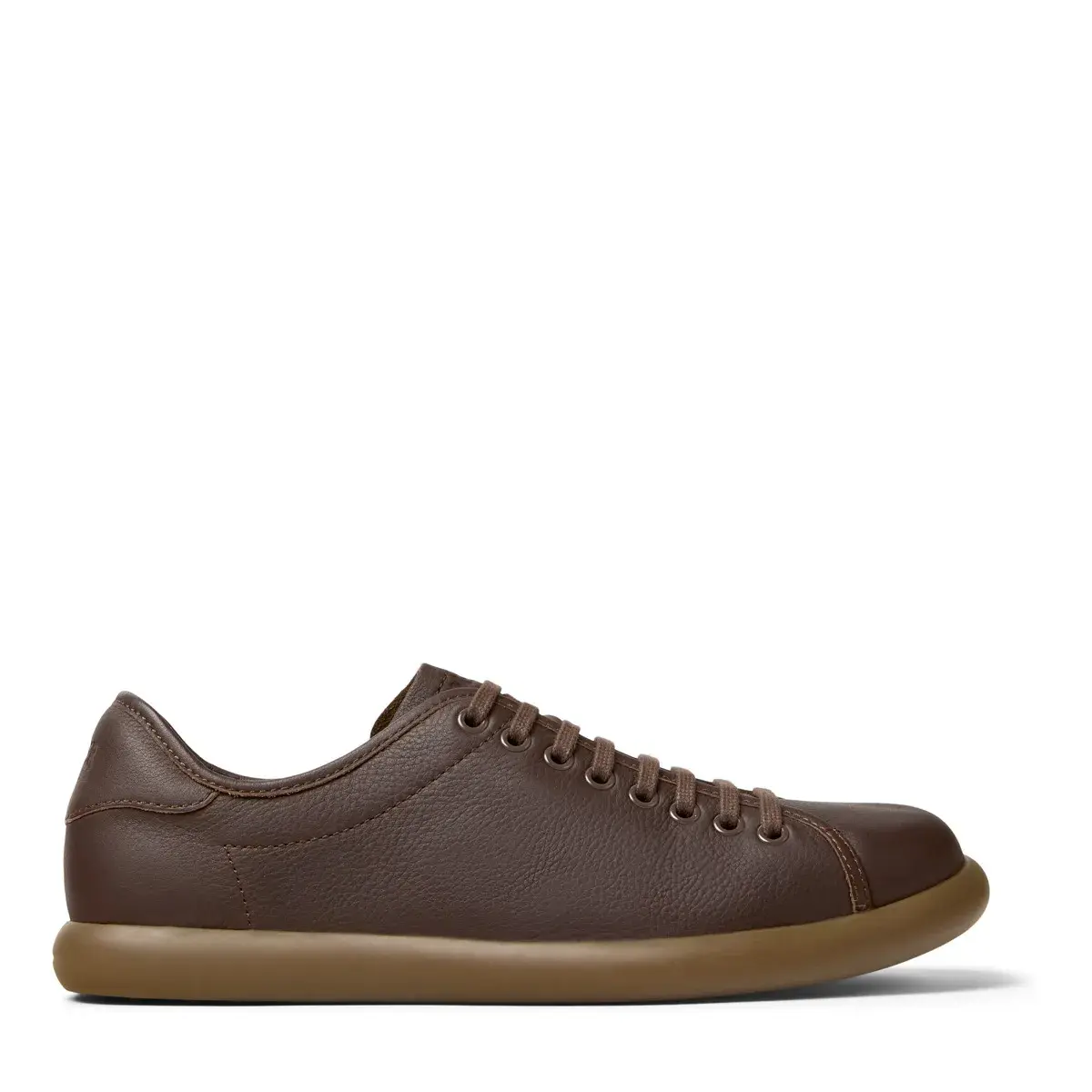 Braune Leder Low-Top Sneakers