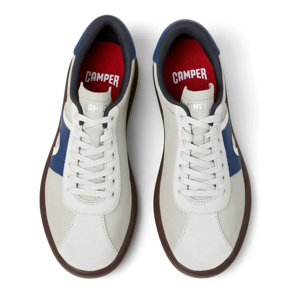 Niedrige Leder-Sneaker mit Akzenten